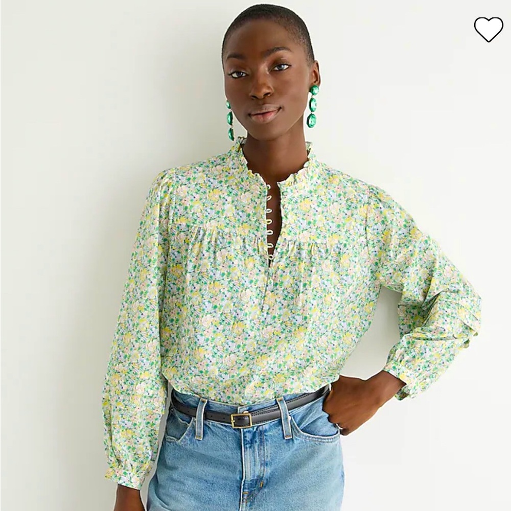 J. Crew x Liberty Popover top